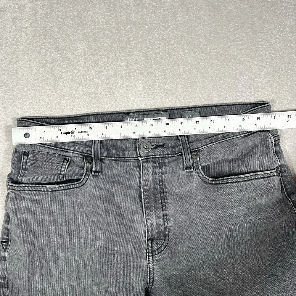 BKE Jake Jeans Mens 34x33 Straight Denim Gray Denim Stretch Medium Wash